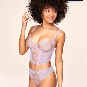 Lavender Lace Bustier Set (NWT)